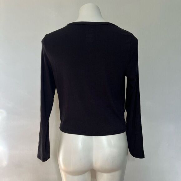 All in Motion Crossover Crop Top ribbed Long sleeve - Picture 4 of 5